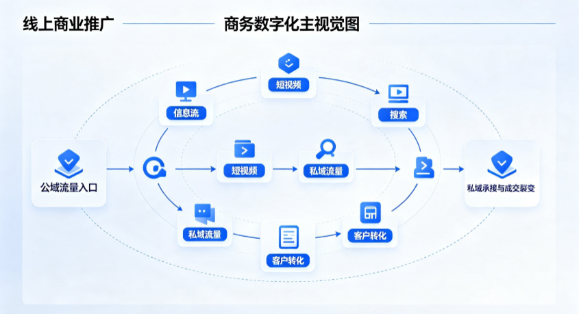 淮滨县线上商业推广怎么做？全域流量闭环搭建与低成本转化实战指南